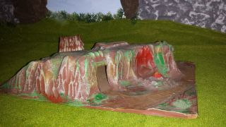 Landschaft Mit Zelt Und Grotte /fr.  Fischer Kg/ddr Indianer/cowboys/diorama Bild