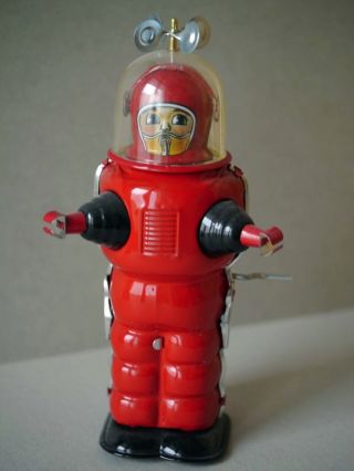 Roboter Aus Blech,  Moon Explorer,  Rot,  Sammelfigur,  Mit Originalverpackung Bild