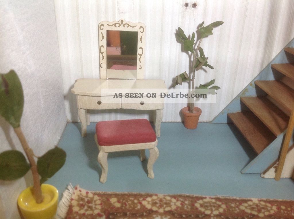 Lundby Puppenhaus Kommode Mit Hocker 70er Jahre Nostalgieware, nach 1970 Bild