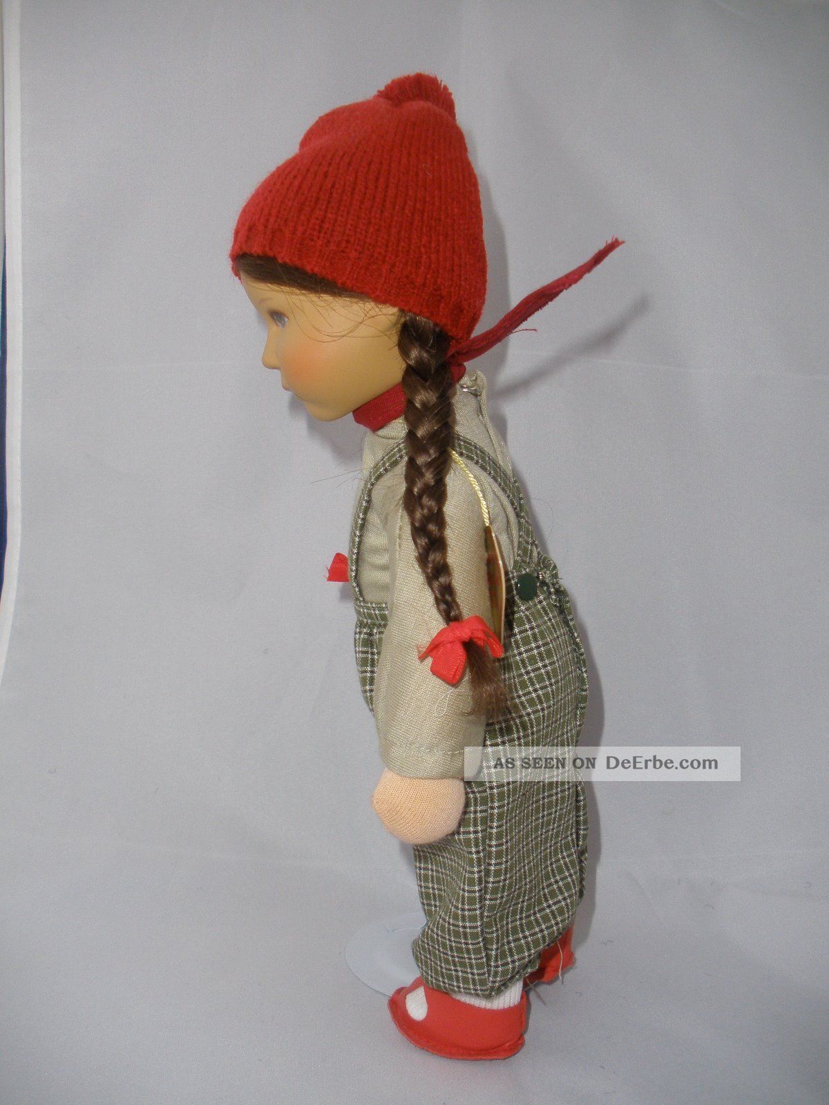Käthe Kruse Puppe Däumelinchen Süßes Mädchen Mit Zöpfen Ca. 25cm Unbespielt