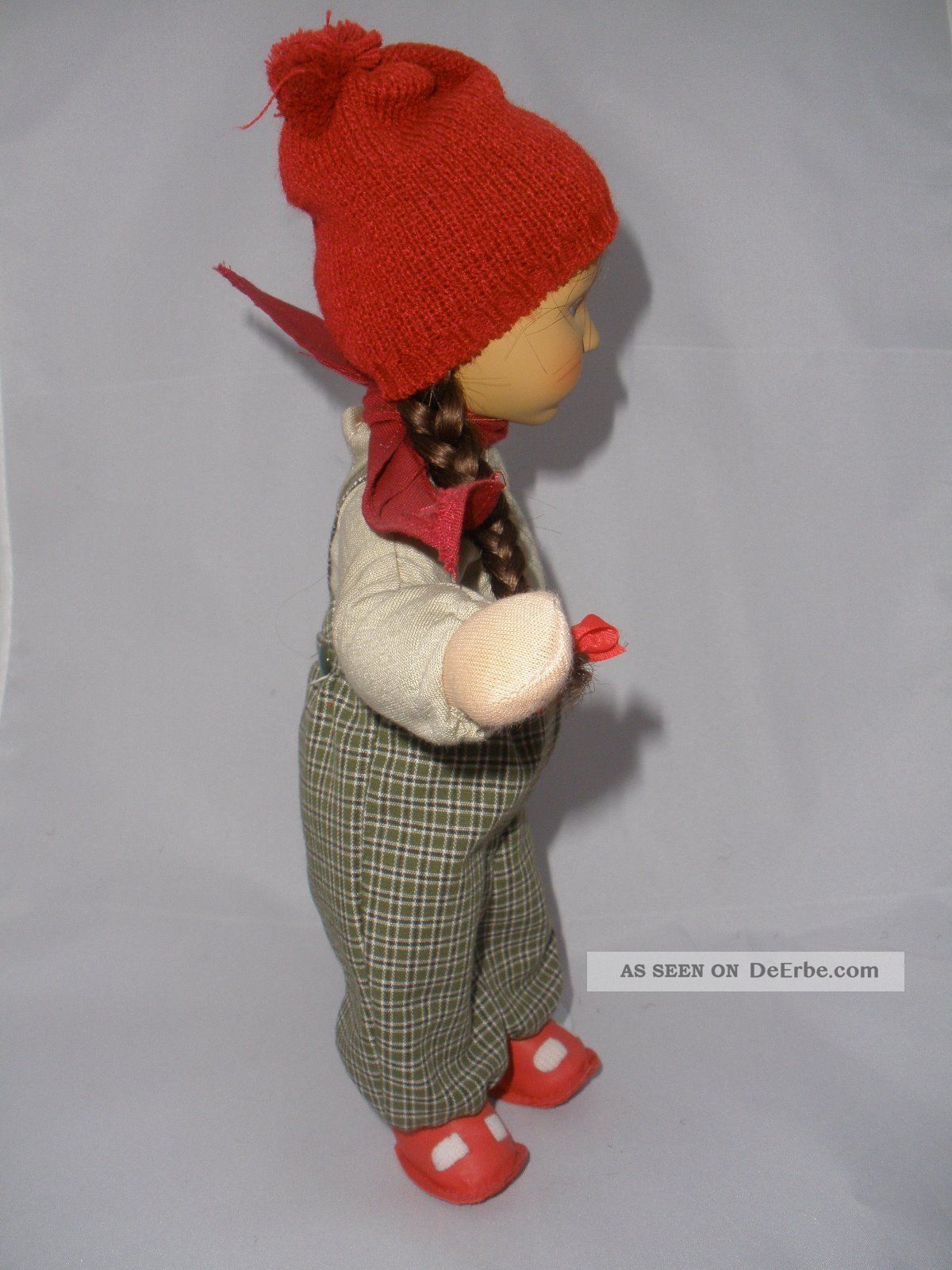Käthe Kruse Puppe Däumelinchen Süßes Mädchen Mit Zöpfen Ca. 25cm Unbespielt