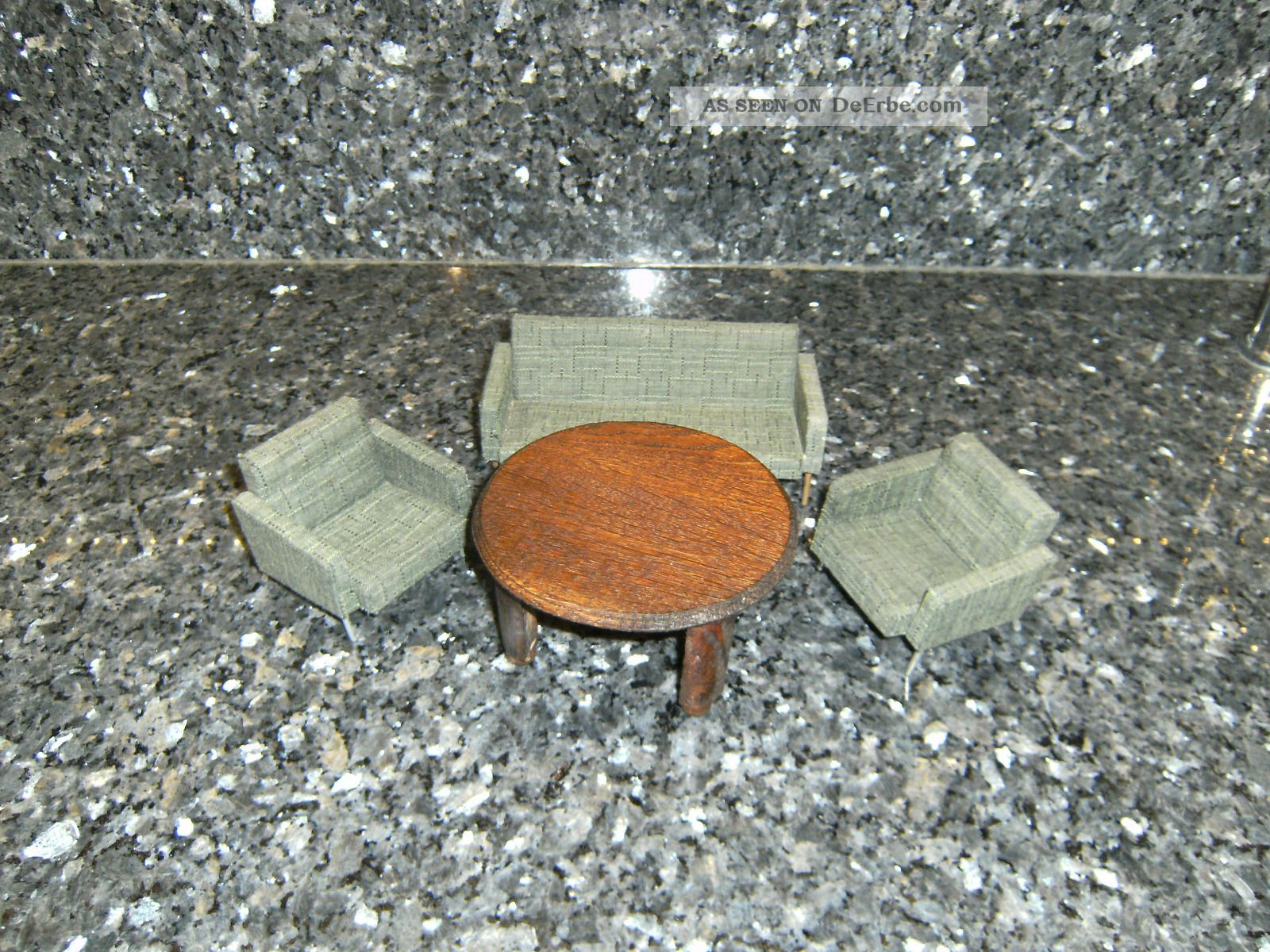 Sofa - Garnitur Puppenstube Erzgebirge Original, gefertigt vor 1970 Bild