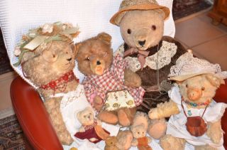 Alte Teddybären (diverse Größen Und Marken) Bild