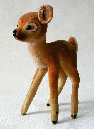 SchÖnes Steiff Bambi Reh K 22 Cm 1959/64 Copyr.  Walt Disney Bild