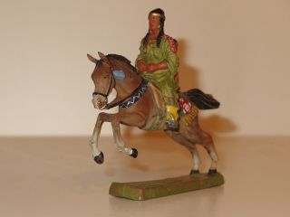 Indianerin Zu Pferd Mit Kind - Wildwest Spielzeug - Bild