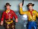 2 Seltene Alte Lineol Figuren Cowboys Ca.  50er Jahre Massefiguren Germany 7 Cm Gefertigt nach 1945 Bild 1