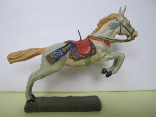 Schönes Elastolin Masse Indianer Pferd Springend,  Serie 7 Cm. Bild