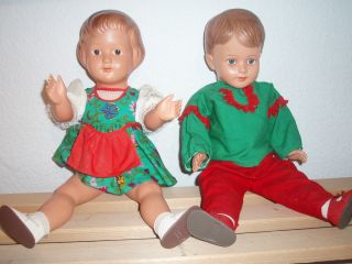Alte Puppen Puppenpaar Mit Bekleidung Gemarkt Bild