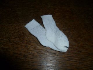 Ältere Socken Weiße Strümpfe - Lochmuster Für Puppen Bild