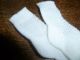 Ältere Socken Weiße Strümpfe - Lochmuster Für Puppen Original, gefertigt vor 1970 Bild 1