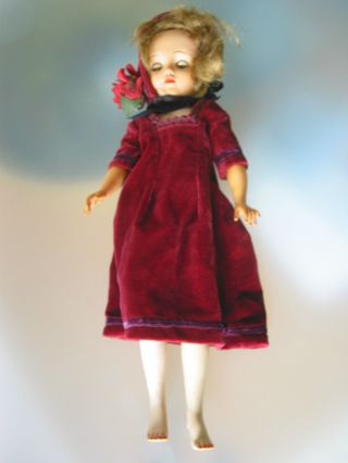 Puppe - Antik - Sammler - Ideal Doll Vt - 20 - Mit Kleid,  Schleife,  Haube,  Blüte Bild