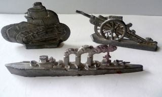 Kanone 8 Cm,  Kriegsschiff 11 Cm,  Panzer 6,  5 Cm,  Denke Aus Blei Vor 1945 (20) Bild