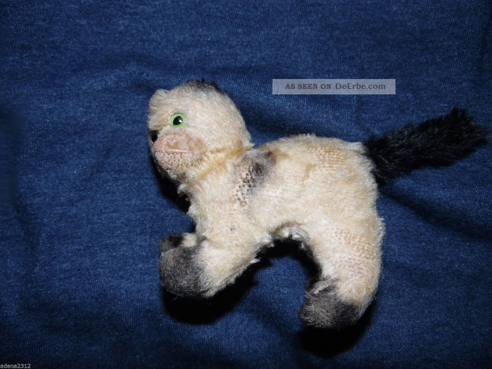 Steiff Katze Gussy,  50/60iger Jahre,  Ohne Id`s,  Starker Fellverlust,  Defekte Ohren Tiere Bild