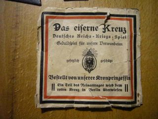 Legespiel - 1.  Wk - Das Eiserne Kreuz - Geduldspiel Für Verwundetet - 1914 Bild