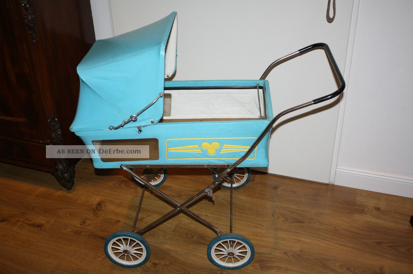 Vintage Panorama Puppenwagen Nostalgie 70er Jahre Trkis Mit Fenster