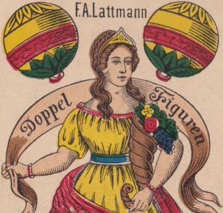 Ca.  1900 Seltenes Preussisches Bild Kartenspiel Playing Cards Cartes A Jouer Bild