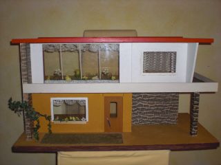 Puppenhaus 50er/60er Jahre Schönherr? Mit Möbeln Bild