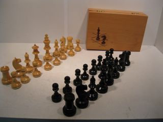 Schachfiguren Aus Holz Bis 85mm Mit Kasten Bild