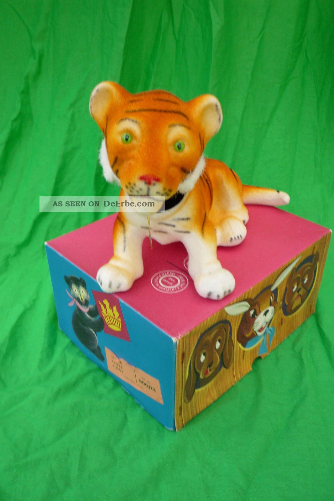 Herwi Wackeltiger In Ovp Hermann Wirth Neustadt Bei Coburg Ca.  1965 Wackelfigur Stofftiere & Teddybären Bild