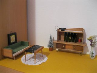 Für Alte Stube Wohnzimmer Von Ems Niedersaida 50er 60er Mit Holz Telefon,  Bild Bild