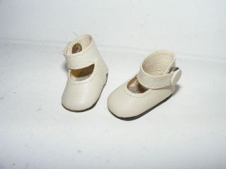 Nostalgische Schuhe - Puppe Gr.  Ca 25 - 29 - Cremeweiss - Schmal Bild