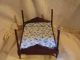 Puppentstube Puppenstubenmöbel Möbel Nostalgie Bett Doppelbett Ehebett Original, gefertigt vor 1970 Bild 1