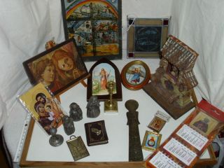 Heiligenbilder,  Ikonen,  Fotos,  Hausaltar,  Puppenstube,  Wegkreuz,  Musiz.  Zinn - Nonnen U.  A Bild