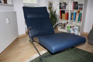 Sessel - X - Chair - Leder Von Interprofil Dunkelblau - Bild