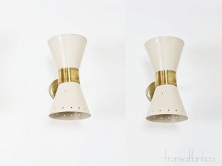 Stilnovo Wandlampen Paar Italy Wall Lamps 50er Sarfatti Lelli Arredoluce Ära Bild