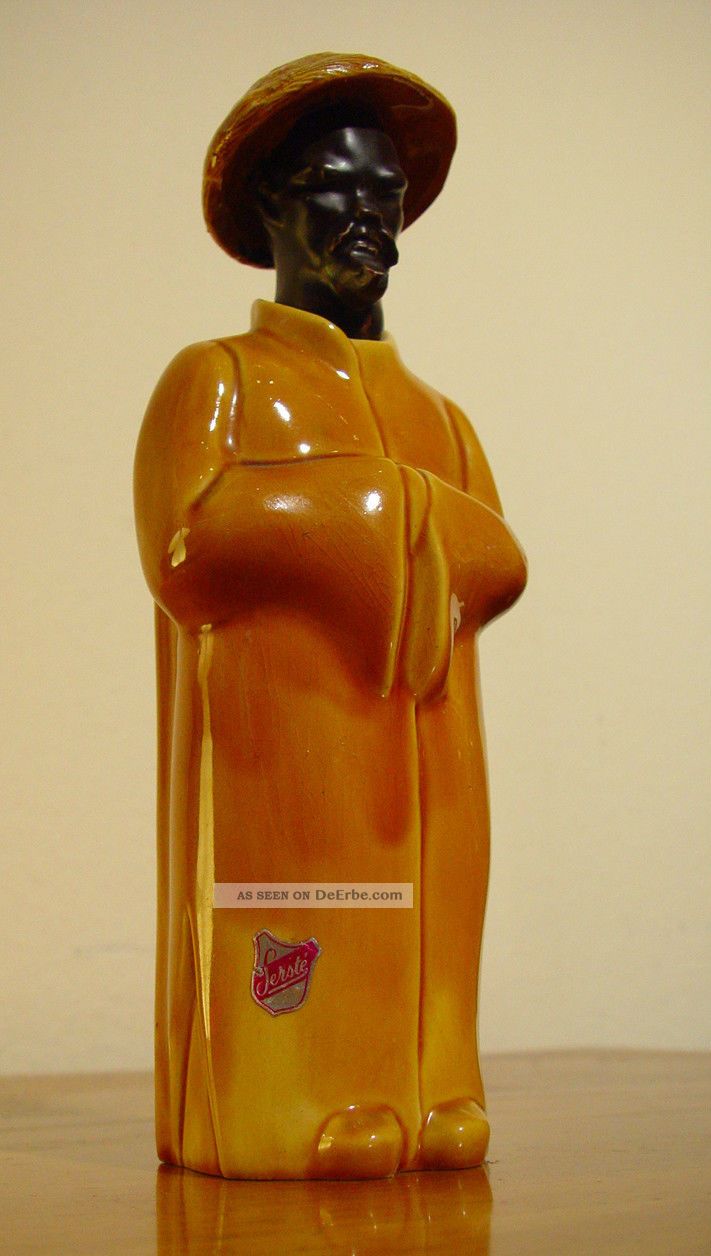 Likörflasche 50s 50er Keramik Porzellan Chinesischer Mönch Artist Paul Serste 1950-1959 Bild