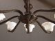 Art Deco Deckenlampe Bronze 20er Jahre 8 - Armig Schöne Patinalampe Wunderschön Antike Originale vor 1945 Bild 2