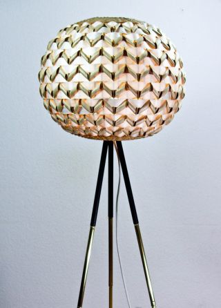 Kugellampe Dreibein Stehlampe Tripod Lampe Messing Stativ Design 60 Er Bild