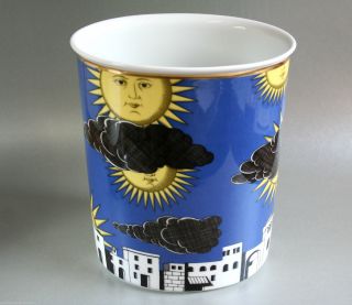 Fornasetti Für Rosenthal Porzellan Vase - Il Sole Di Capri - H:20cm Top Design Bild