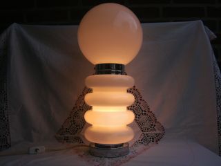 Jbs Tischlampe Tischleuchte Bulb Design Glas Chrom Metall 60er - 70er Jahre Bild