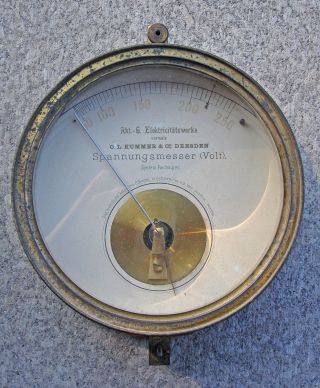 Spannungsmesser Voltmeter Volt Art Déco O.  L.  Kummer & Co.  Dresden Antik Alt Bild