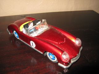Alt Auto Aus Blech,  Mit 2 Figuren,  Nachlass,  Dachbodenfund Bild