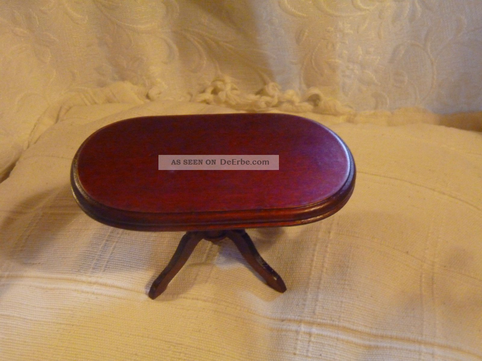 Puppentstube Puppenstubenmöbel Möbel Nostalgie Esszimmer Tisch Oval Groß Original, gefertigt vor 1970 Bild