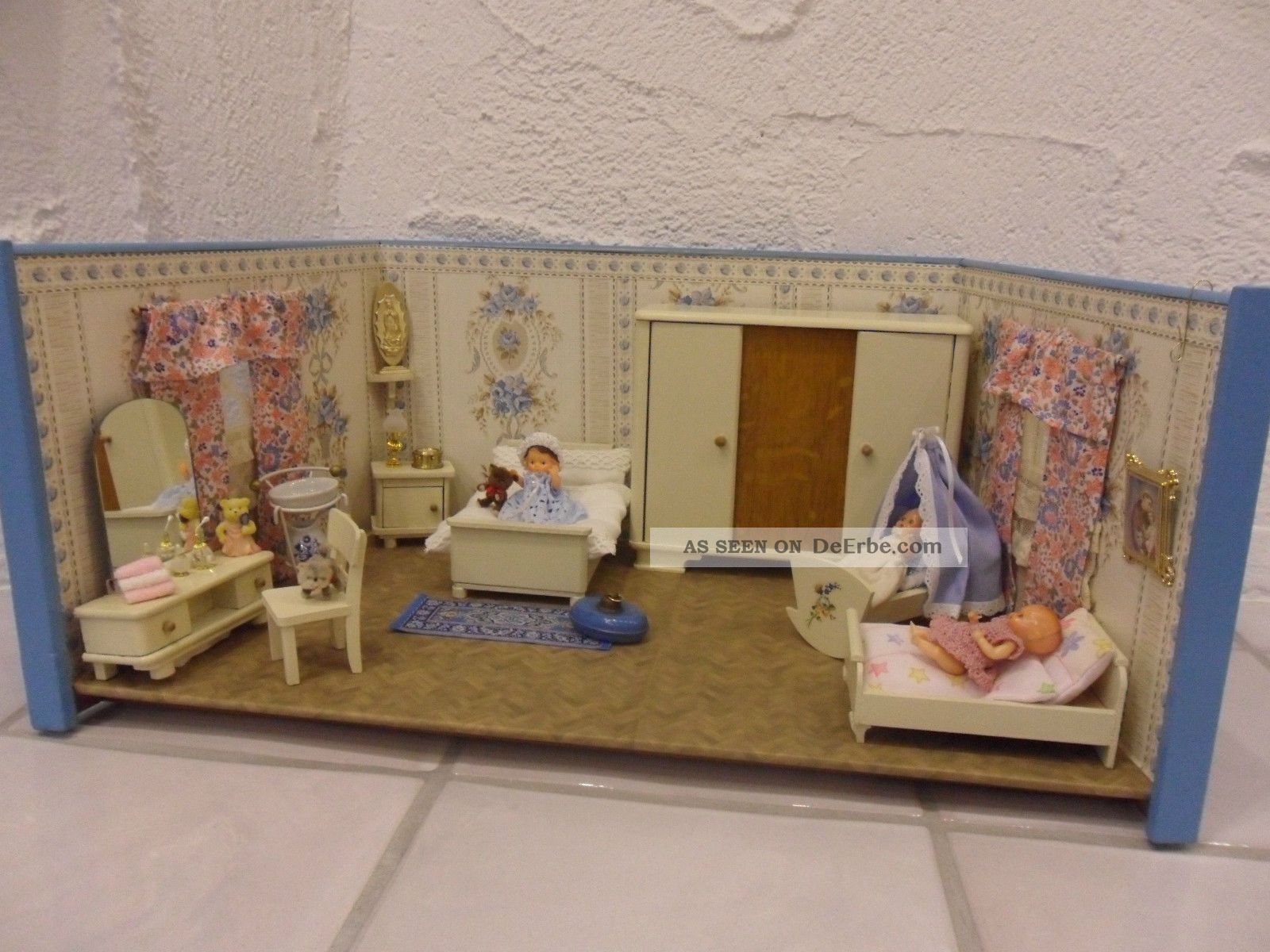 Puppenstube/schlafzimmer Um 1920 Original, gefertigt vor 1970 Bild