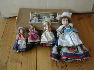4 Alte Puppen Puppe Vieille Poupee Les Poupees De Bretagne Old Doll Bild