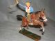 Ältere Elastolin Masse - Figur Hausser,  Cowboy Zu Pferd,  Lasso Werfend Gefertigt nach 1945 Bild 2
