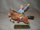 Ältere Elastolin Masse - Figur Hausser,  Cowboy Zu Pferd,  Lasso Werfend Gefertigt nach 1945 Bild 3