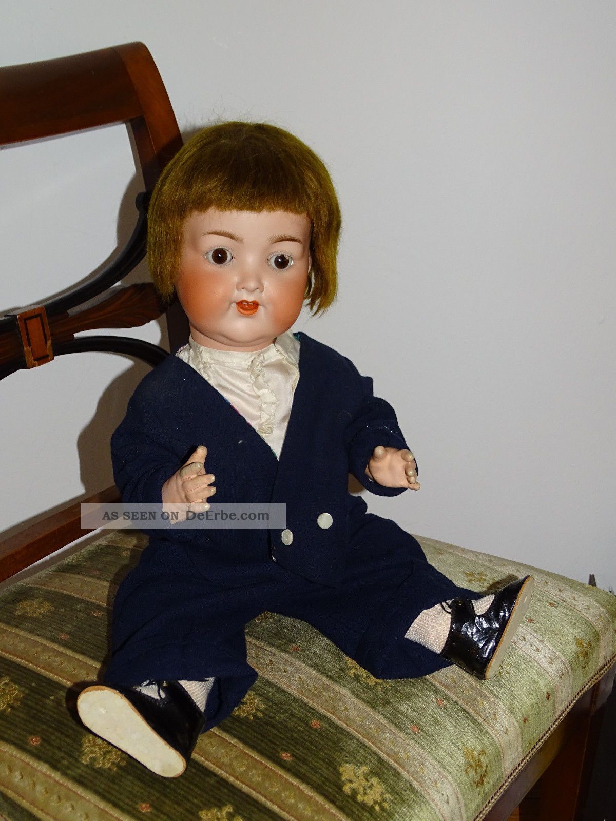 Wunderschöner Puppenjunge Armand Marseille No.  991 Bisquitporzellankopf Porzellankopfpuppen Bild