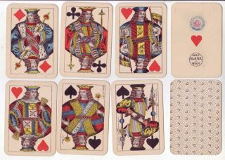 Kartenspiel; 52 Spielkarten Schablonenkoloriert,  Josef Glanz,  Wien Um Ca.  1885 Bild