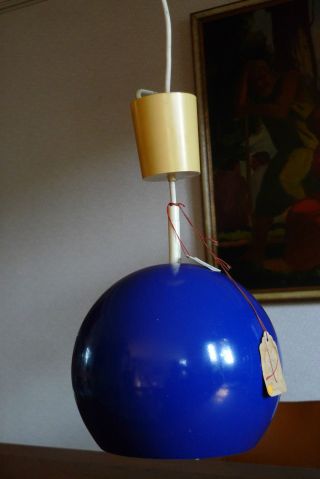 Stylische Blaue Pendelleuchte Hängelampe Deckenlampe Space Age Sputnik Vintage Bild