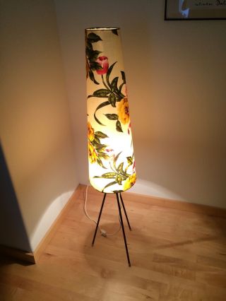 50er 60er Tripod Stehlampe Rockabilly Tütenlampe Lampe Stehleuchte Mid Century Bild