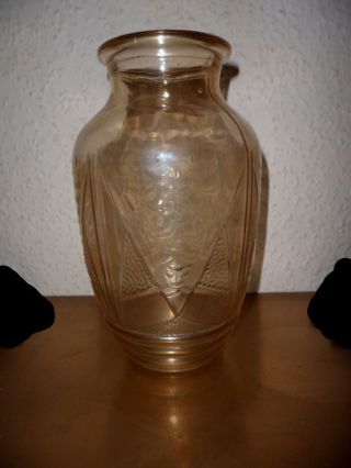 Originale Art Deco Glas Vase Um 1930 Bild