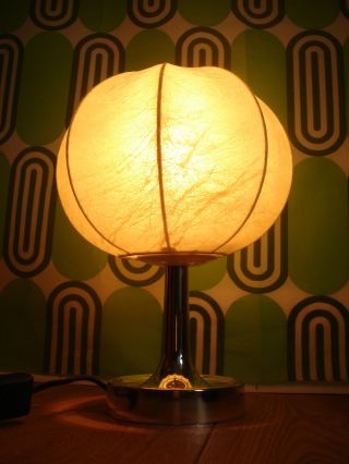 Gepflegte True Vintage 70er Cocoon Tischleuchte Lampe Bild