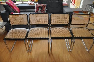4 Stühle Freischwinger Marcel Breuer Thonet Bauhaus Eames Vitra Bild