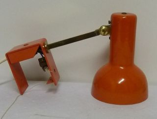 Kleine Orangefarbene Wandlampe 70er Jahre,  Verstellbar Bild