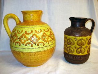 Aldo Londi,  2 X Fat Lava Keramik Vasen,  Rosenthal - Netter/bitossi,  Italien,  60er Bild